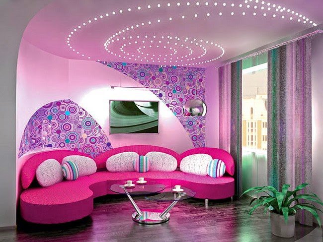 Modern living room lighting ideas - creative stretch ceiling lights