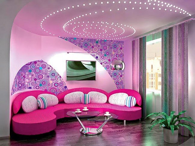 Modern living room lighting ideas - creative stretch ceiling lights