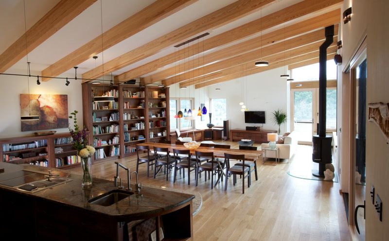 open plan kitchen family room