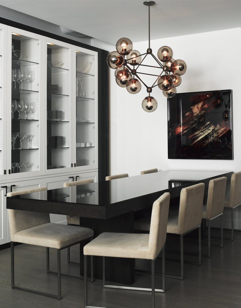 Contemporary Dinning Room and Lighting