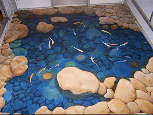 3D floor art, 3D bathroom floors designs 3D floor art, 3D bathroom floors designs