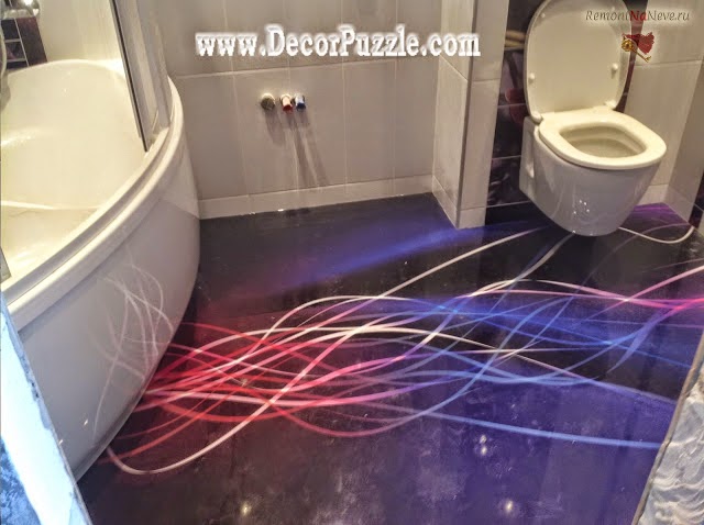 3D floor design, bathroom flooring ideas