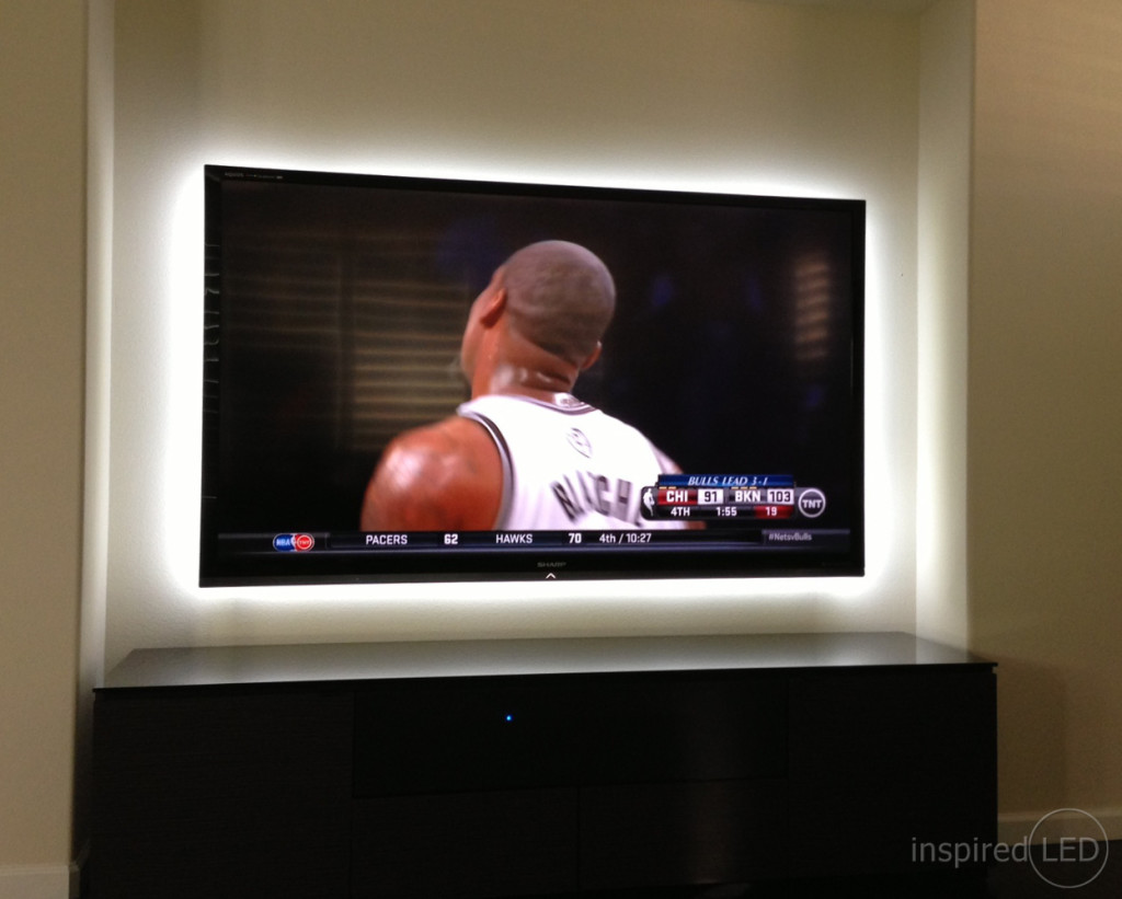 Cool Idea: LED Lighting Behind A TV To Reduce Eye Strain.