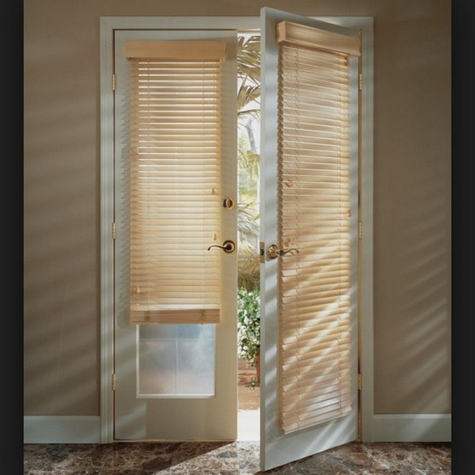 patio door wood blinds