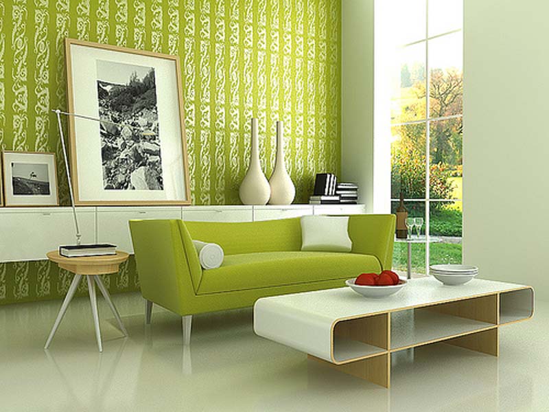 Green Living Room Decor.