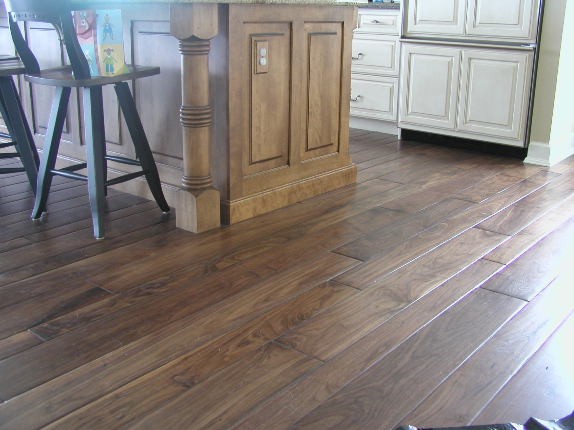 strip black walnut hardwood flooring
