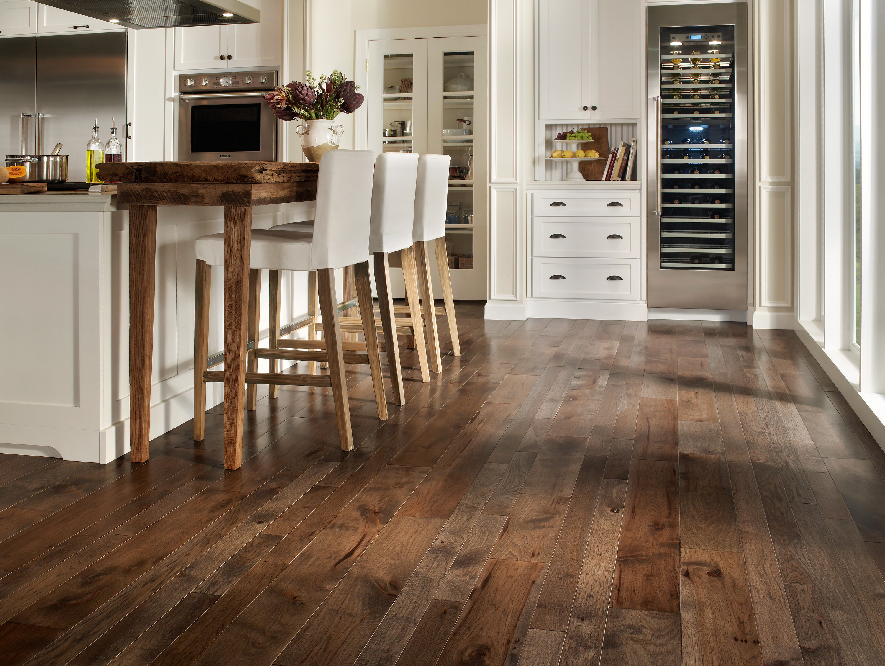 walnut hardwood flooring kitchen
