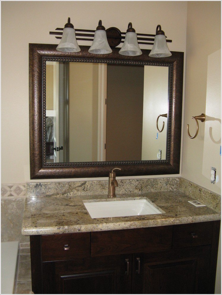 custom framed bathroom mirrors
