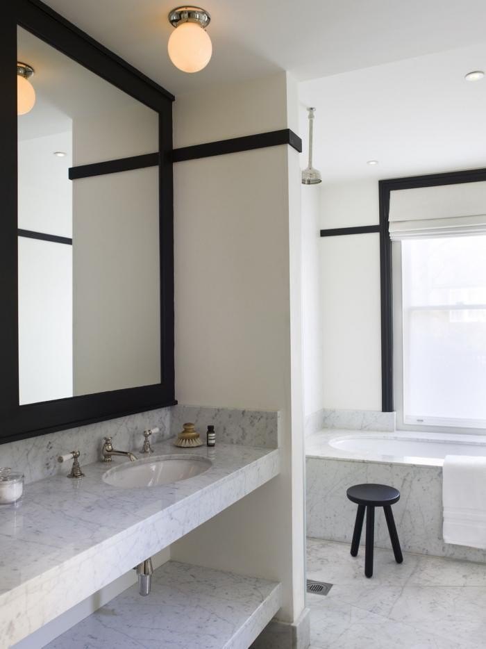 black framed bathroom mirrors