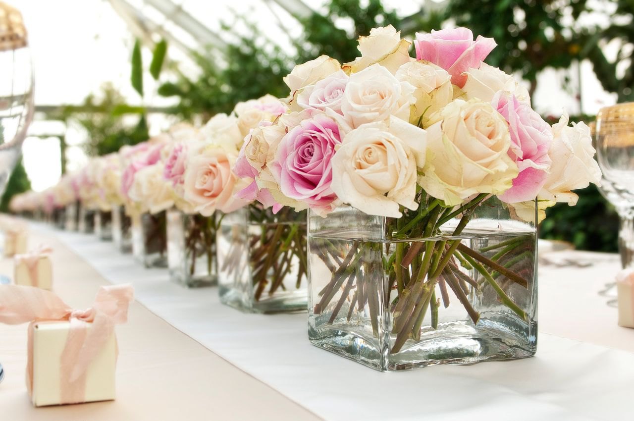 wedding table flower decorations ideas