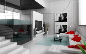 Modern Different Living Room Designs Fascinate with Full Mirror ...