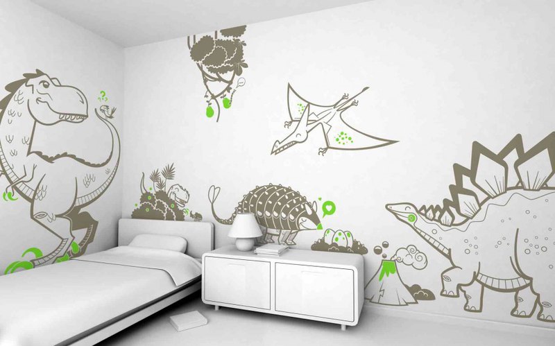 Dinosaur Wall Decals for Kids Rooms, stickers for kids bedroom ...