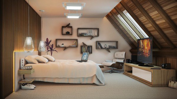What creative spirit hasn\'t dreamed of retreating to a private attic and channeling her own Virginia Woolf? This top floor bedroom has all the comforts of modern life with the closed in privacy of a forgotten spinster.