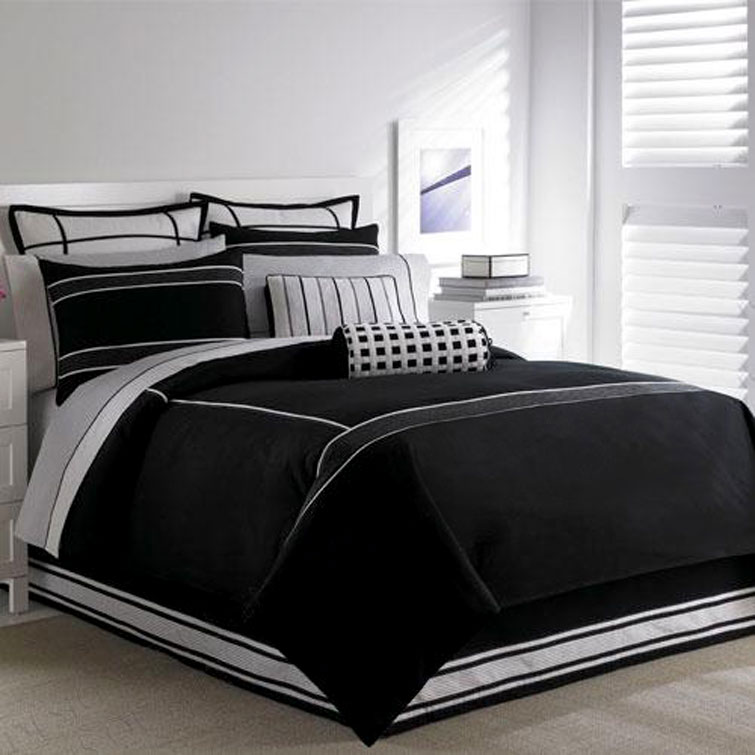 black and white bedroom accessories