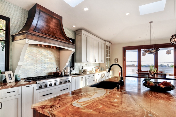 Granite Colors For White Cabinets Sandstone Countertop Kitchen