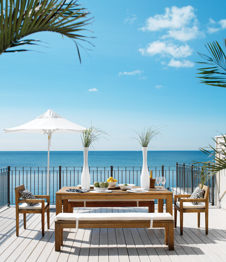 Teak & White Dining Area