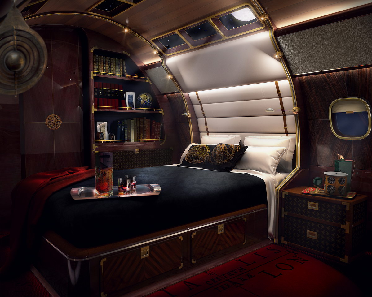 Private jet the luxury style in every detail.
