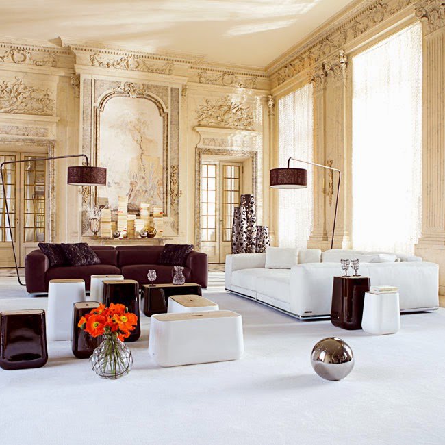 Combine a vintage and contemporary styles luxury interior design