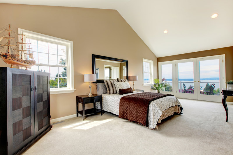 Size, view and cathedral ceiling make this bedroom