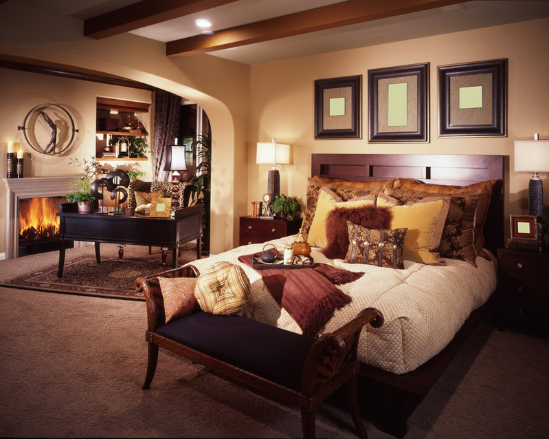 2-room master bedroom in brown color scheme