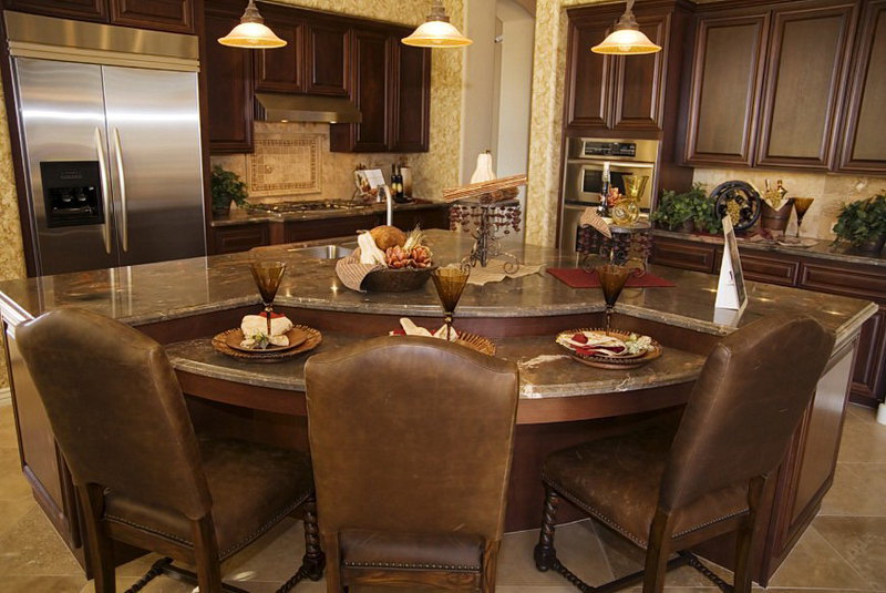 kitchen island with table