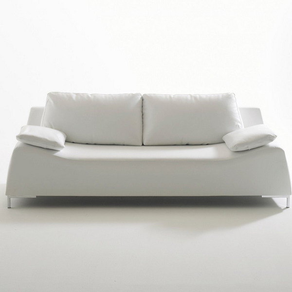 white modern sofa for small living room design