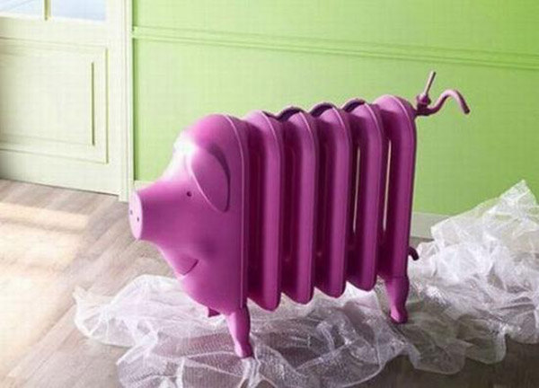 pig radiator in purple color