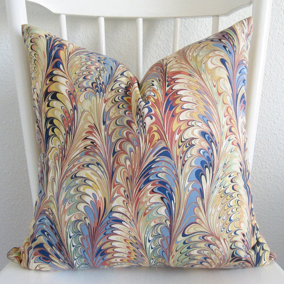 Marbleized Pillow Cover, -, Chic Decor Pillows