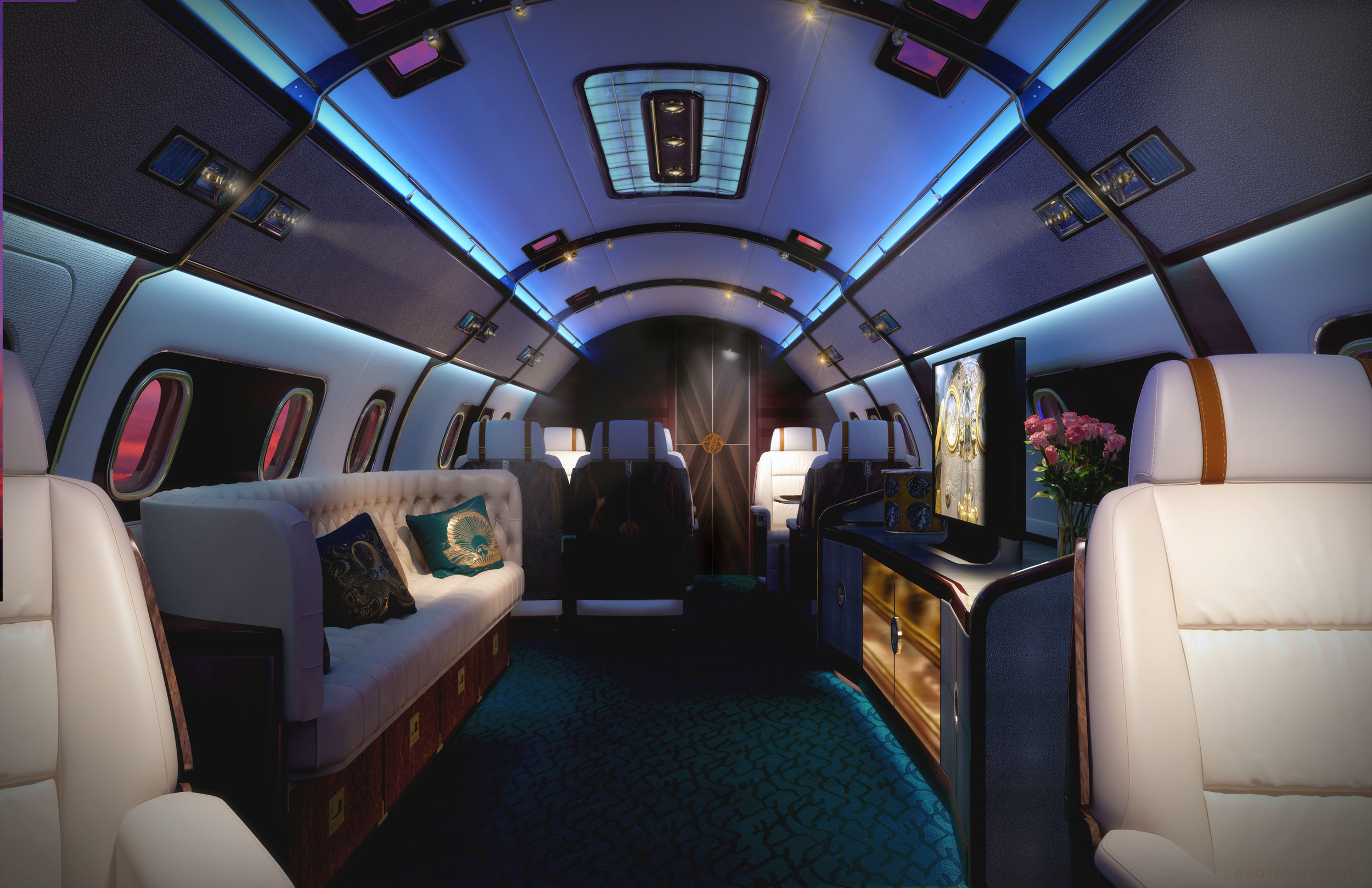 Luxury Skyacht: Incredible Private Jet With A Queen Bed