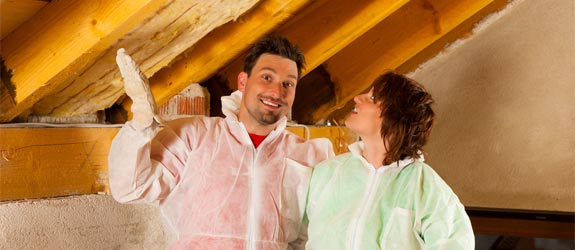 couple insulation attic