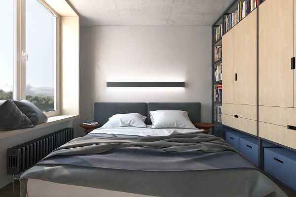 Small minimalistic bedroom