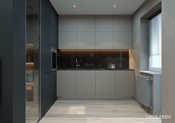 The kitchen is exceptionally minimalistic