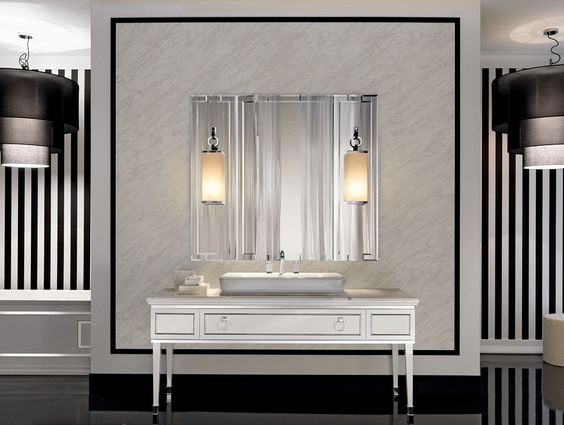 elegant mirrored bathroom decorative furniture and accessories