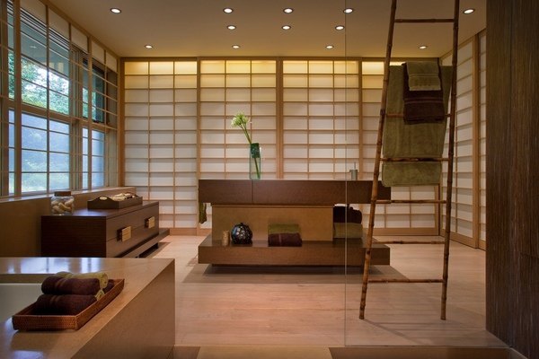 japanese bathroom design natural materials shoji screens