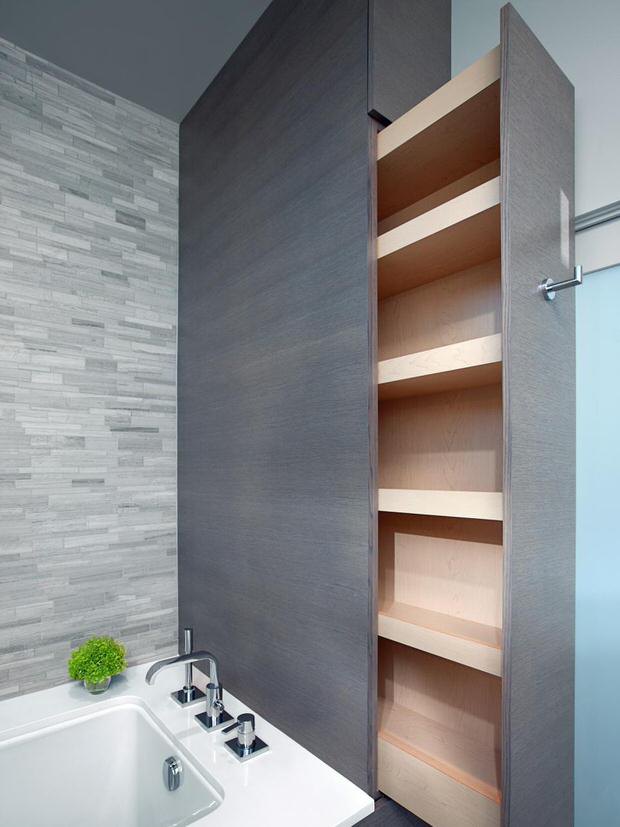 Bathroom idea which give a many storage space