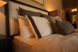 A beautiful pillow arrangement in a neutral palette.