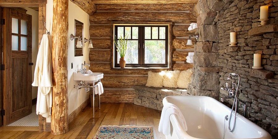 9 Charming and Natural Rustic Bathroom Design Ideas