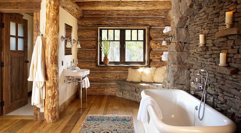 Cottage Inspired Rustic Bathroom