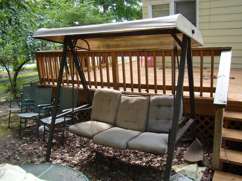Set With Deck And Canopy Plus Wrought Furniture