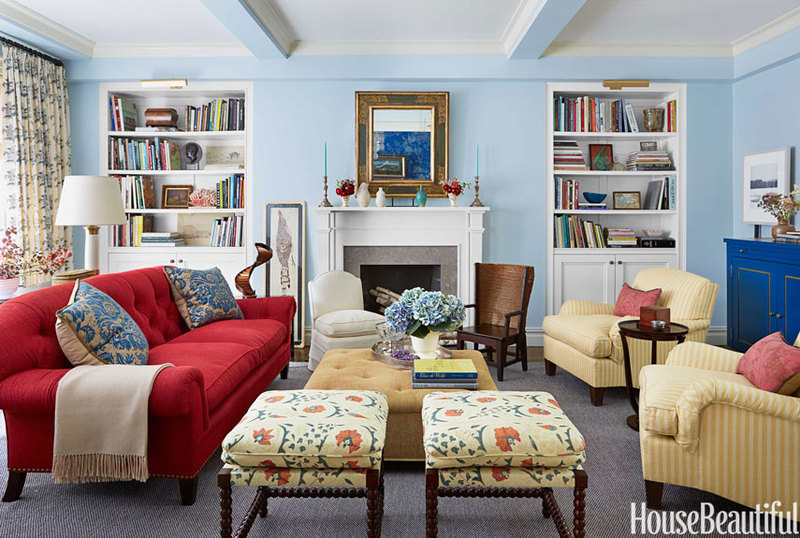 Light Blue and living room paint color ideas