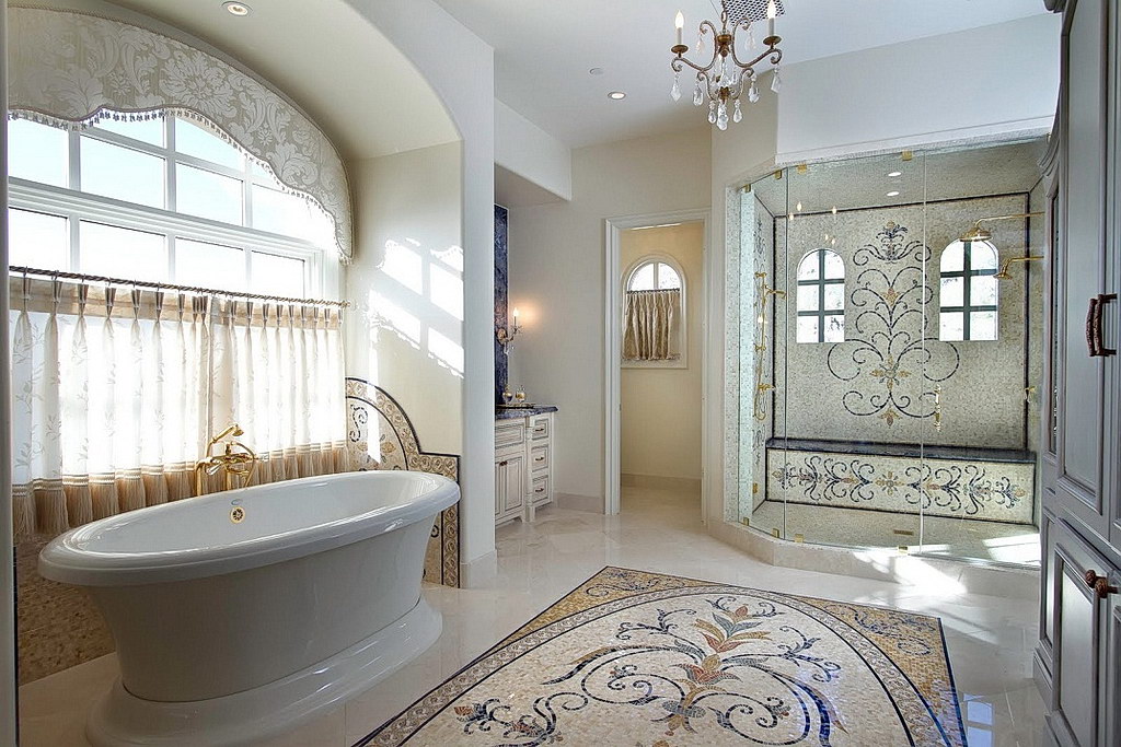 mosaic tiles bathroom