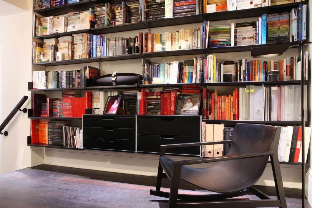 Excellent examples of a wall mounted bookshelves