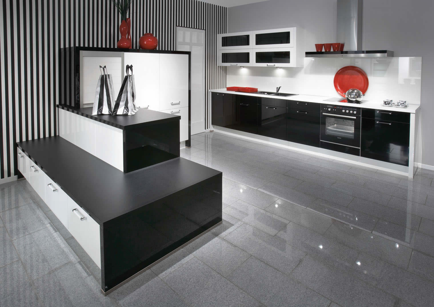 Using High Gloss Tiles For Kitchen Is Good Interior Design