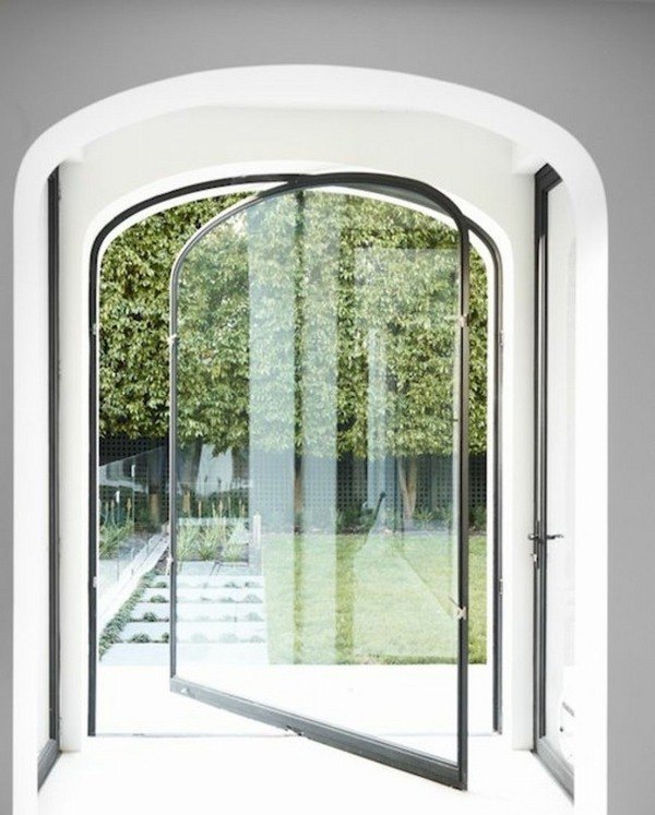 minimalist glass door front door ideas house entryway design ideas