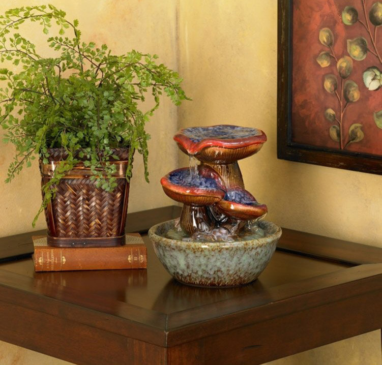 toadstool tabletop fountain for indoors