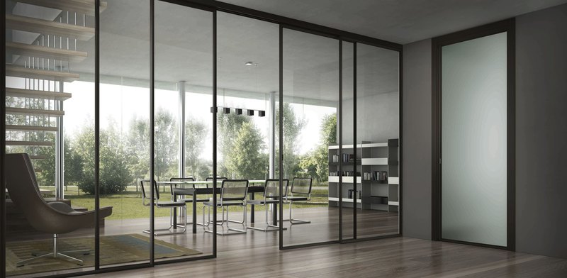 Valley Wide Sliding Door - glassed sliding double door