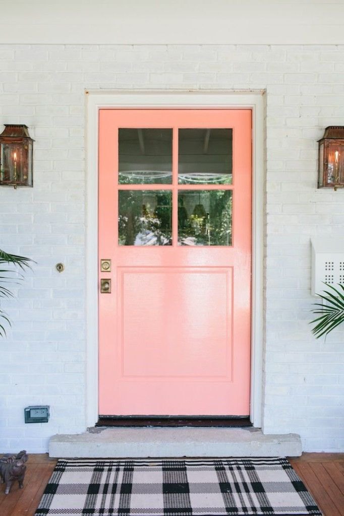 Pink front door