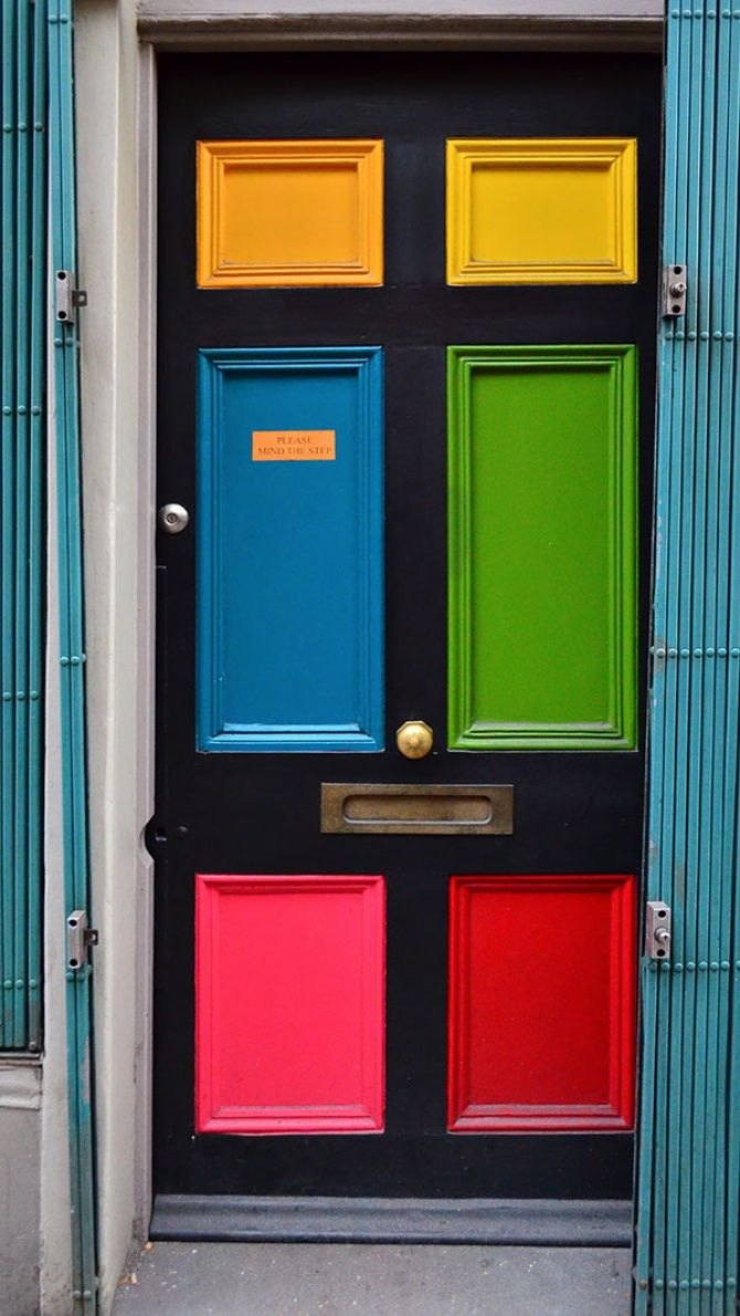 Multicolored front door colors