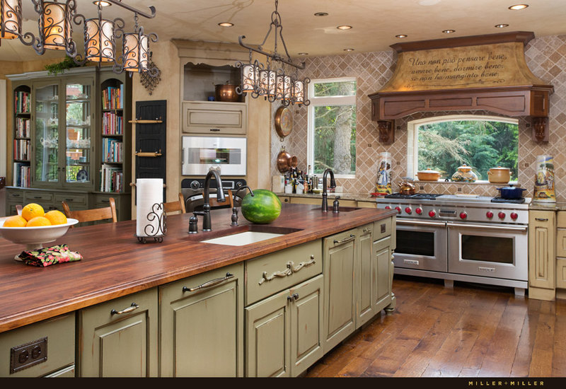 distressed shaker luxury Italian kitchen