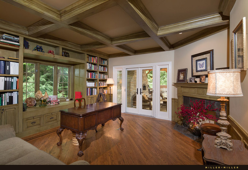 faux finished coffered ceiling study